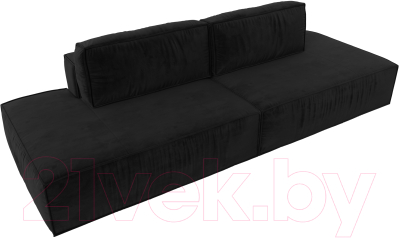 Диван Лига Диванов Прага Лофт (велюр черный)