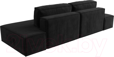 Диван Лига Диванов Прага Лофт (велюр черный)