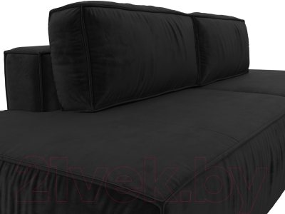 Диван Лига Диванов Прага Лофт (велюр черный)