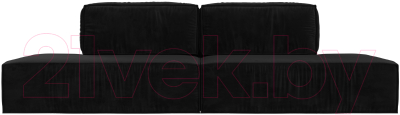 Диван Лига Диванов Прага Лофт (велюр черный)