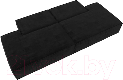 Диван Лига Диванов Прага Лофт (велюр черный)