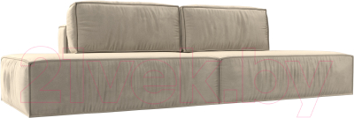 Диван Лига Диванов Прага Лофт (микровельвет бежевый) - фото