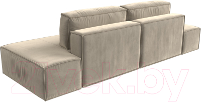 Диван Лига Диванов Прага Лофт (микровельвет бежевый)