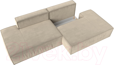 Диван Лига Диванов Прага Лофт (микровельвет бежевый)