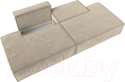 Диван Лига Диванов Прага Лофт (микровельвет бежевый)