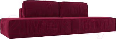 Диван Лига Диванов Прага Лофт (микровельвет бордовый) - фото