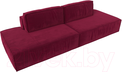 Диван Лига Диванов Прага Лофт (микровельвет бордовый)