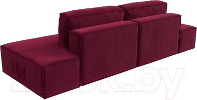 Диван Лига Диванов Прага Лофт (микровельвет бордовый)