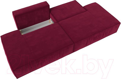 Диван Лига Диванов Прага Лофт (микровельвет бордовый)