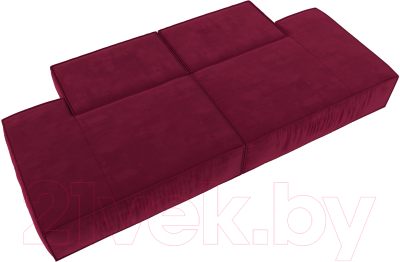Диван Лига Диванов Прага Лофт (микровельвет бордовый)