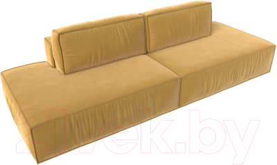 Диван Лига Диванов Прага Лофт (микровельвет желтый)