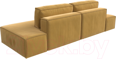 Диван Лига Диванов Прага Лофт (микровельвет желтый)