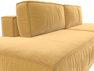 Диван Лига Диванов Прага Лофт (микровельвет желтый)