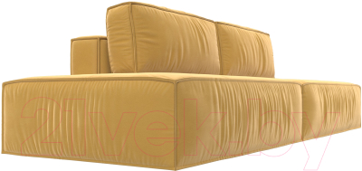 Диван Лига Диванов Прага Лофт (микровельвет желтый)