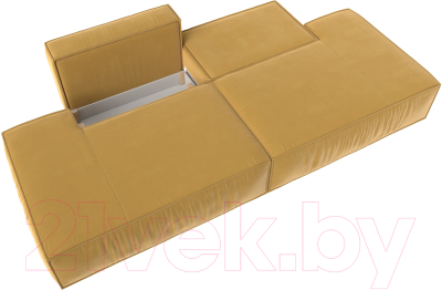 Диван Лига Диванов Прага Лофт (микровельвет желтый)