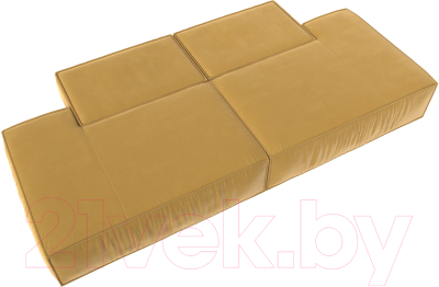 Диван Лига Диванов Прага Лофт (микровельвет желтый)