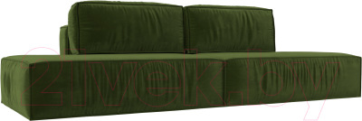 Диван Лига Диванов Прага Лофт (микровельвет зеленый) - фото