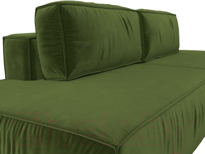Диван Лига Диванов Прага Лофт (микровельвет зеленый)