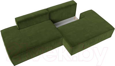 Диван Лига Диванов Прага Лофт (микровельвет зеленый)