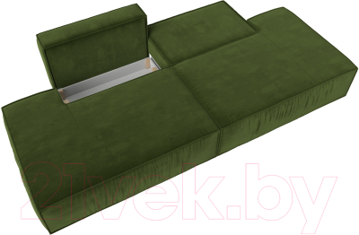 Диван Лига Диванов Прага Лофт (микровельвет зеленый)