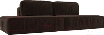 Диван Лига Диванов Прага Лофт (микровельвет коричневый) - фото