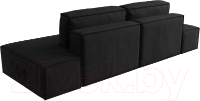 Диван Лига Диванов Прага Лофт (микровельвет черный)