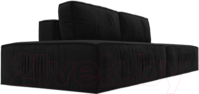 Диван Лига Диванов Прага Лофт (микровельвет черный)