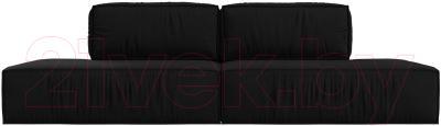 Диван Лига Диванов Прага Лофт (микровельвет черный)