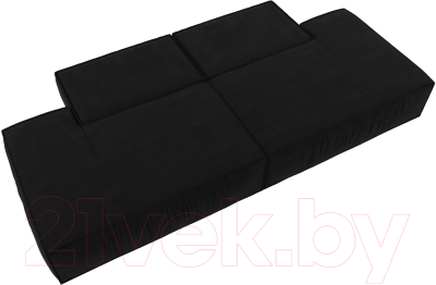 Диван Лига Диванов Прага Лофт (микровельвет черный)