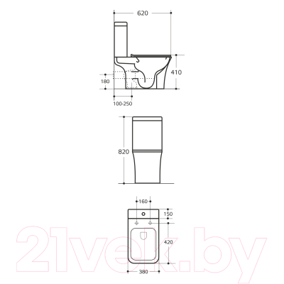 Унитаз напольный Wave Trend