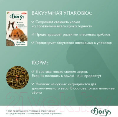 Корм для грызунов Fiory Для карликовых кроликов / 6520