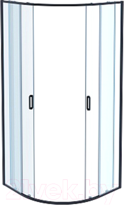Душевой уголок Aquatek 80x200 / AQ ARI RO 08020BL (черный/прозрачное стекло)