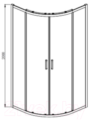 Душевой уголок Aquatek 80x200 / AQ ARI RO 08020BL (черный/прозрачное стекло)