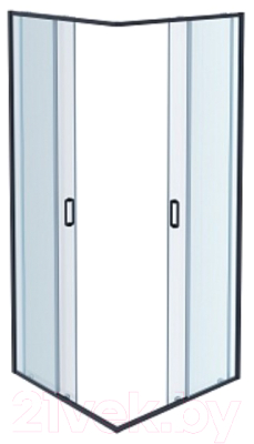 Душевой уголок Aquatek 80x200 / AQ ARI KV 08020BL (черный/прозрачное стекло)