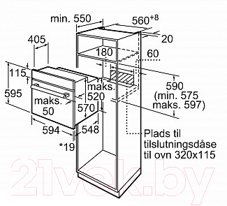 Электрический духовой шкаф Bosch HBF113BR1S