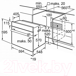 Электрический духовой шкаф Bosch HBF113BR1S