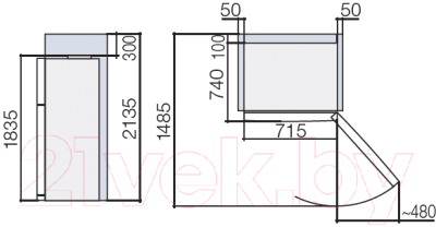 Холодильник с морозильником Hitachi R-V540PUC7 PWH