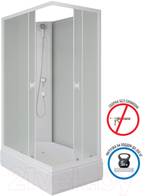 Душевая кабина Niagara Promo P100/80/26Q/MT/BK 100x80x215