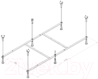 Каркас AM.PM Func 150x70 / W84A-150-070W-R