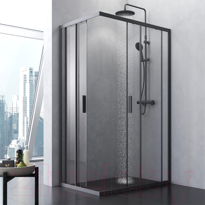 Душевой уголок AM.PM Gem S W93G-404-120280-BT (черный матовый)