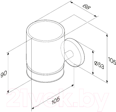 Стакан для зубной щетки и пасты AM.PM X-Joy A85A34300