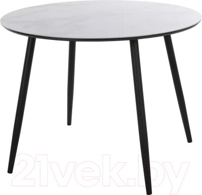 Обеденный стол Stolline Милтон (мрамор белый/черный) - фото