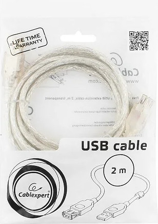 Удлинитель кабеля Cablexpert CCF-USB2-AMAF-TR-2M