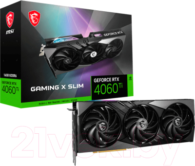 Видеокарта MSI GeForce RTX 4060 Ti Gaming X Slim 16G