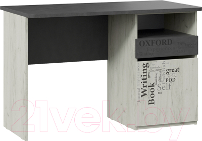 Письменный стол ТриЯ Оксфорд-2 ТД-399.15.02 с ящиком (матера/дуб крафт белый с рисунком) - фото
