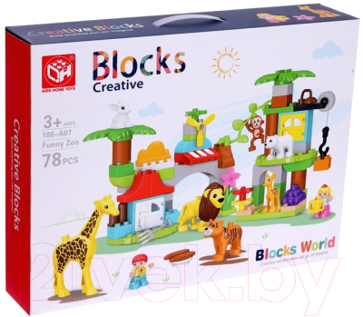 Конструктор Kids Home Toys Чудесный зоопарк 188-A07 / 7120607 - фото