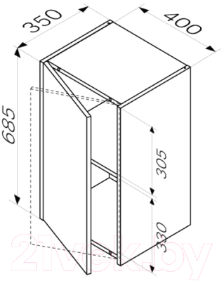 Шкаф для ванной AM.PM Func M8FCH0402WG