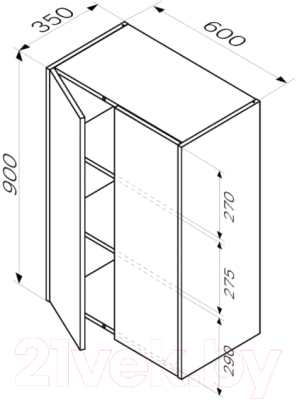Шкаф для ванной AM.PM Func M8FCH06029OF