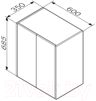 Шкаф для ванной AM.PM Func M8FCH0602WG (белый глянец)