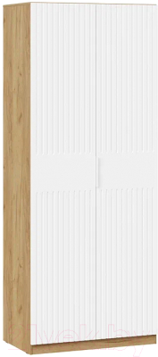 Шкаф ТриЯ Хилтон для одежды (дуб крафт золотой/белый матовый) - фото